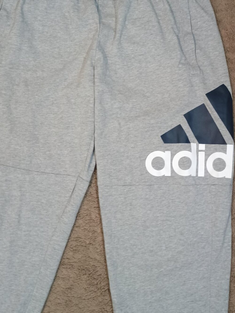 Adidas/Track Pants/Mens Medium/Grey Heather/Essentials Logo Athleisure Streetwea - Picture 5 of 8